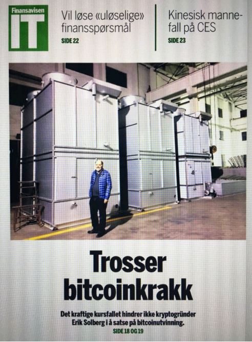 Our Evaporative Condenser Are Displayed In The FINANSAVISEN NEWSPAPER